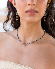 Collar Tequila y Mar, joya de plata .925, con turquesa y lapislázuli – Gabriela Sánchez (vista 2)