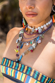 Collar Sayulita, joya de plata .925, con perla y rubí – Gabriela Sánchez (vista 8)