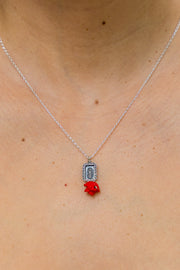 Dije Rosa Celestial, joya de plata .925, con resina – Gabriela Sánchez (vista 2)