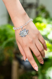 Pulsera Aguas de Cristal, joya de plata .925, con cuarzo – Gabriela Sánchez (vista 2)