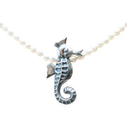 Collar Caballito de Mar, joya de plata .925, con perla – Gabriela Sánchez