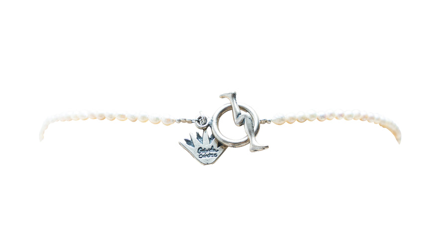 Collar Caballito de Mar, joya de plata .925, con perla – Gabriela Sánchez (vista 3)