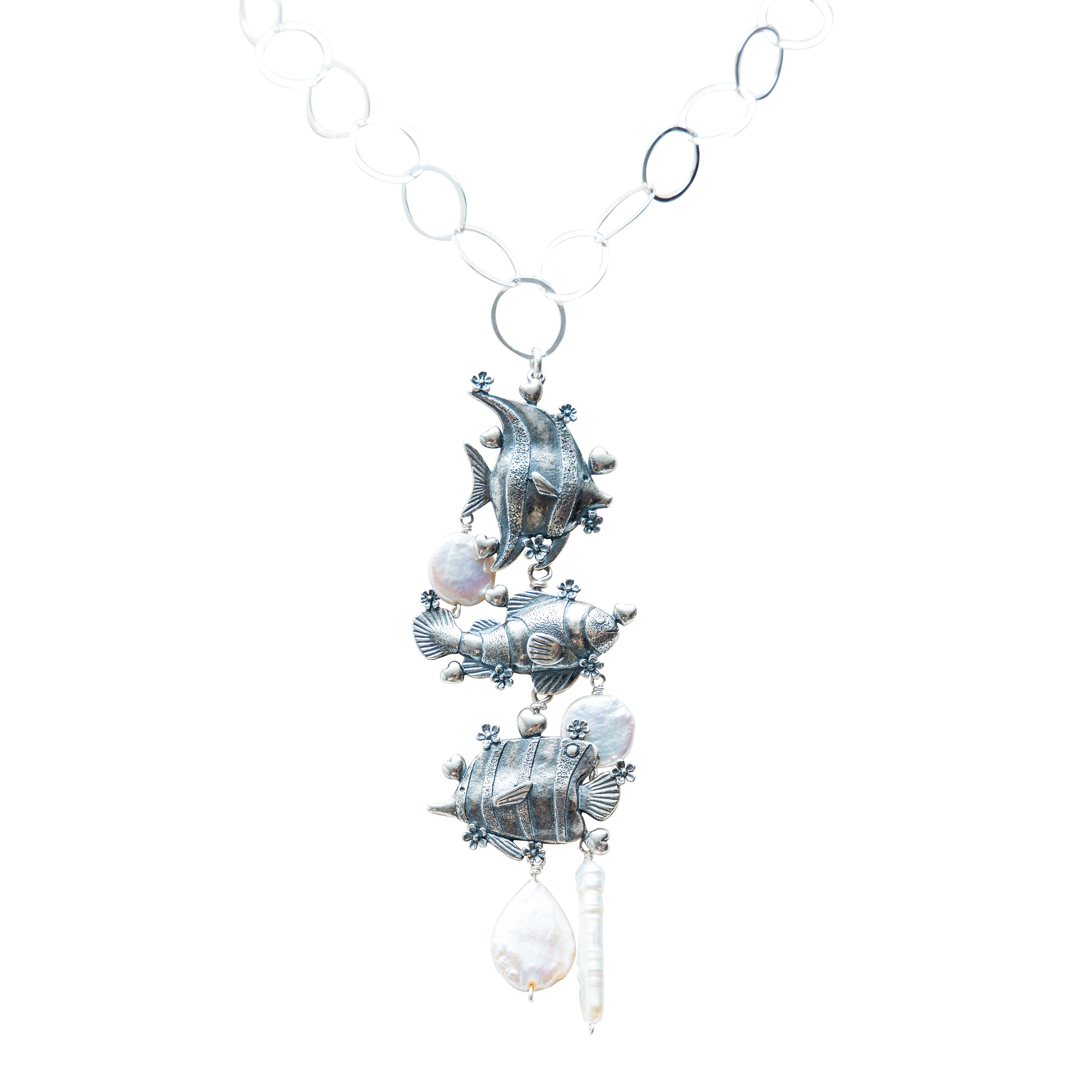 Collar Cozumel, joya de plata .925, con perla – Gabriela Sánchez