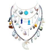 Collar Mikonos, joya de plata .925, con perla y concha – Gabriela Sánchez (vista 2)