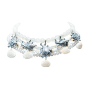 Collar Coco y Marea, joya de plata .925, con concha y cuarzo – Gabriela Sánchez (vista 2)