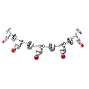 Gargantilla Isla Mujeres, joya de plata .925, con coral – Gabriela Sánchez