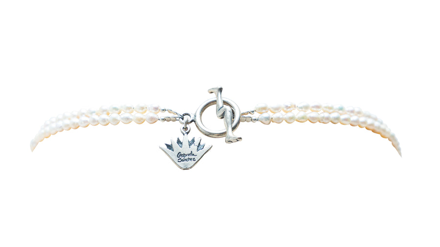 Collar Playa El cielo, joya de plata .925, con concha – Gabriela Sánchez (vista 7)