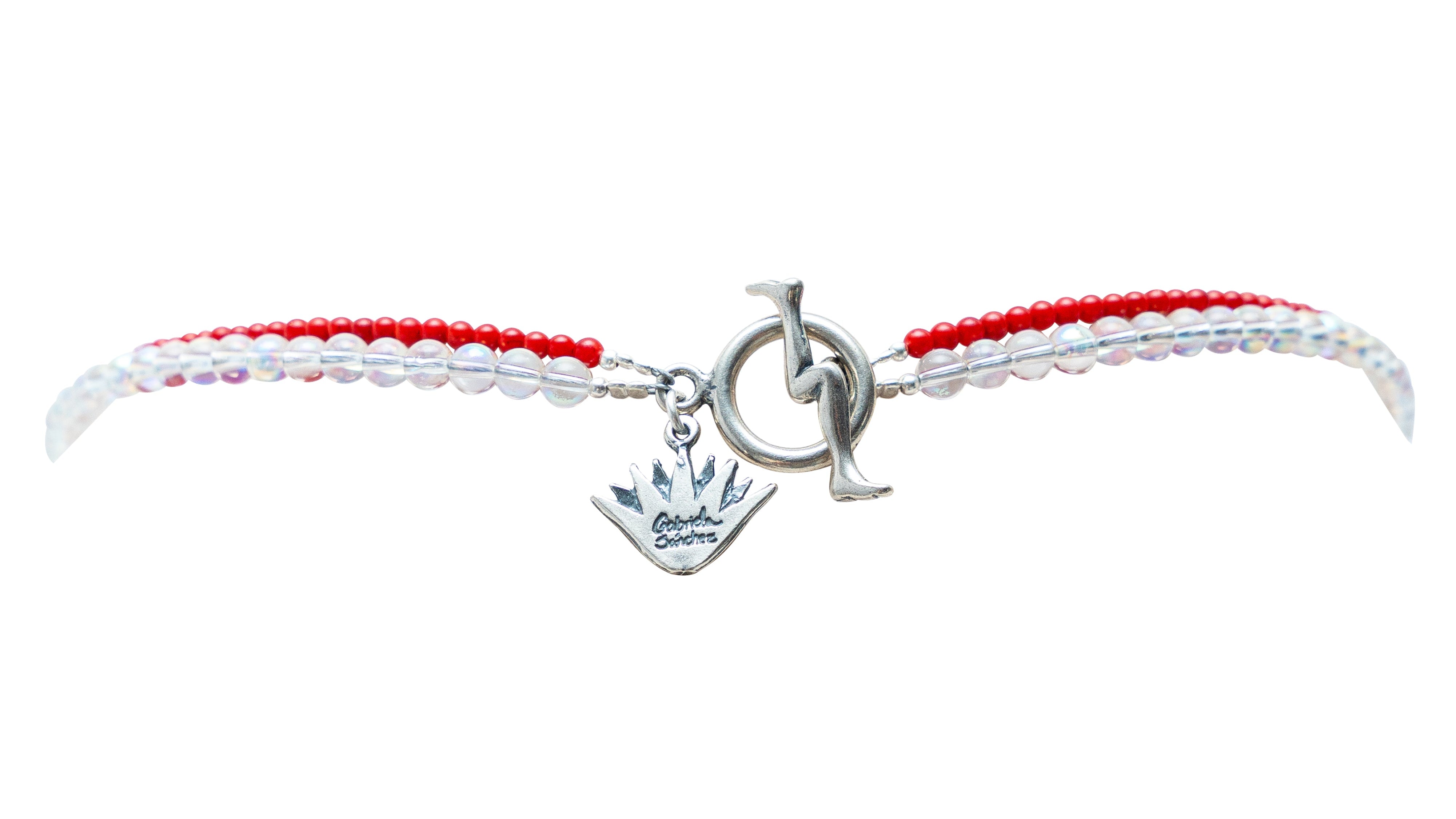 Collar Playa Banana, joya de plata .925, con perla y coral – Gabriela Sánchez (vista 2)