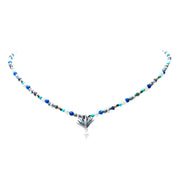 Collar Tequila y Mar, joya de plata .925, con turquesa y lapislázuli – Gabriela Sánchez