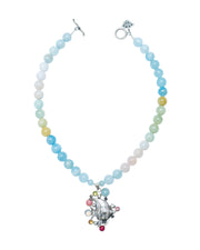 Collar San Bartolomé, joya de plata .925, con aquamarina y calcedonia – Gabriela Sánchez (vista 7)