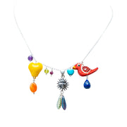 Gargantilla Cuando Calienta el Sol, joya de plata .925, con cristal de Murano y resina – Gabriela Sánchez