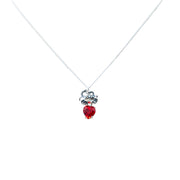 Dije Cereza del Mar, joya de plata .925, con cristal Swarovski – Gabriela Sánchez (vista 3)