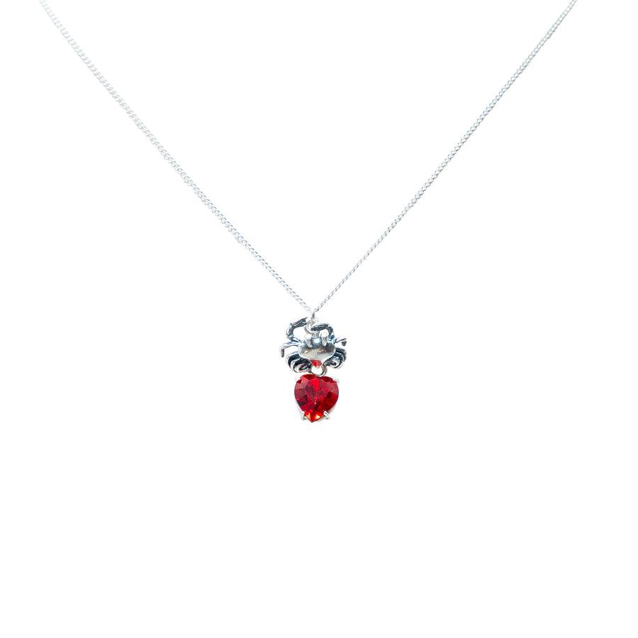 Dije Cereza del Mar, joya de plata .925, con cristal Swarovski – Gabriela Sánchez (vista 3)