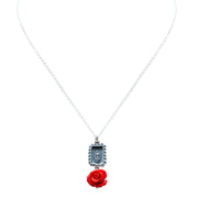 Dije Rosa Celestial, joya de plata .925, con resina – Gabriela Sánchez