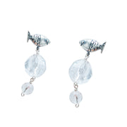 Aretes Aguas de Cristal, joya de plata .925, con cristal metalizado – Gabriela Sánchez (vista 2)