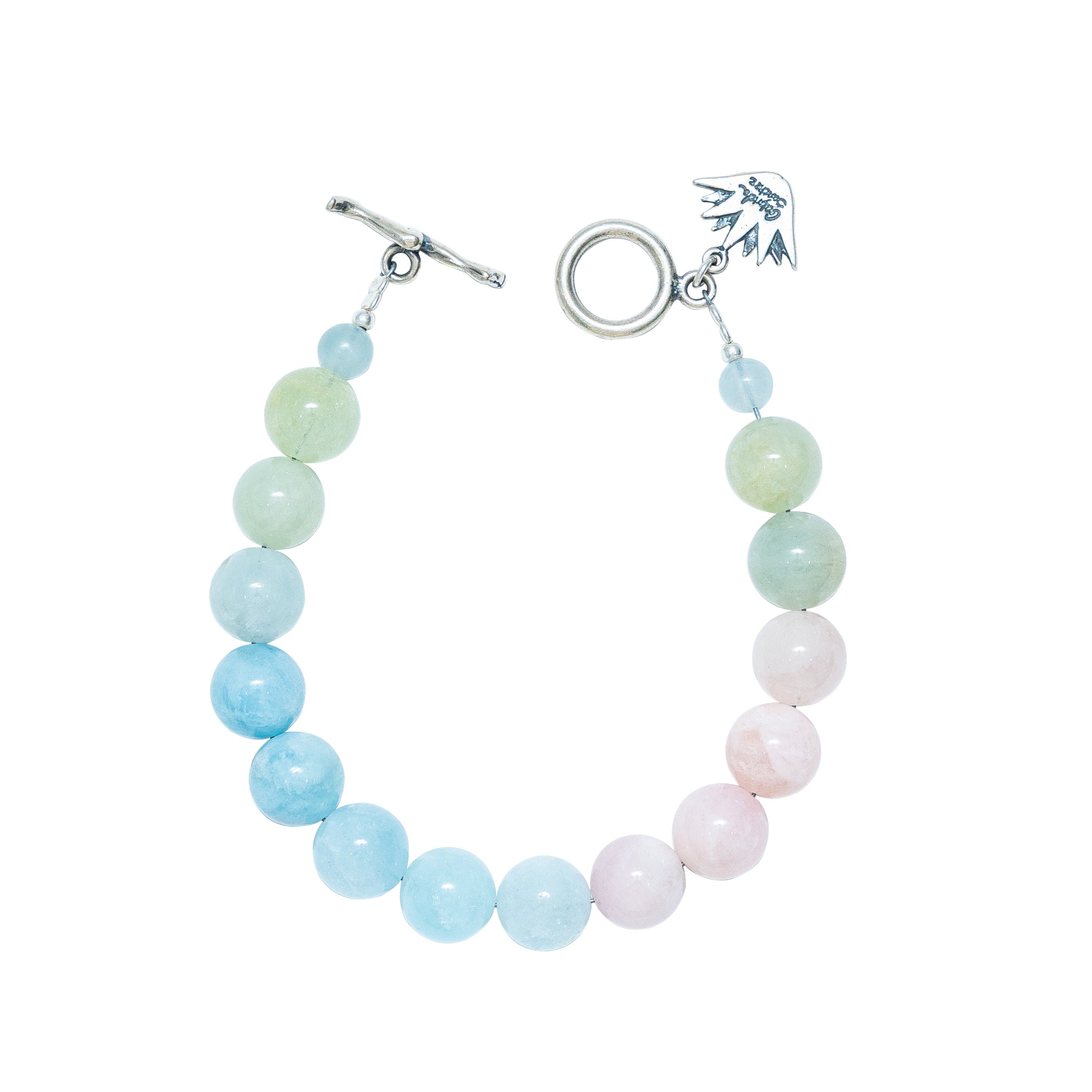 Pulsera Mahahual, joya de plata .925, con calcedonia – Gabriela Sánchez