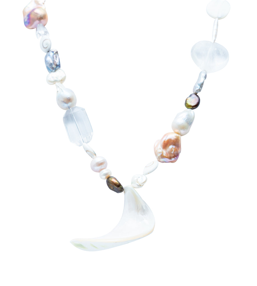 Collar Balandra, joya de plata .925, con perla – Gabriela Sánchez (vista 5)