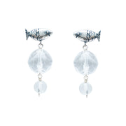 Aretes Aguas de Cristal, joya de plata .925, con cristal metalizado – Gabriela Sánchez