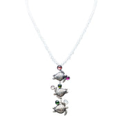 Collar Guardianas del Mar, joya de plata .925, con piedra luna y cuarzo – Gabriela Sánchez (vista 4)