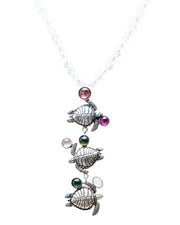 Collar Guardianas del Mar, joya de plata .925, con piedra luna y cuarzo – Gabriela Sánchez