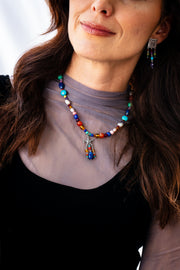 Collar Piñata Confeti, joya de plata .925, con gemas de colores – Gabriela Sánchez (vista 2)
