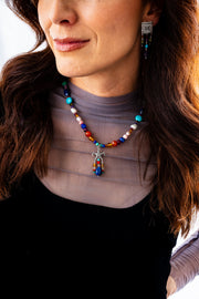 Collar Piñata Confeti, joya de plata .925, con gemas de colores – Gabriela Sánchez (vista 5)