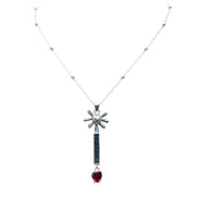 Dije Reina Corazón, joya de plata .925, con cristal Swarovski – Gabriela Sánchez (vista 2)