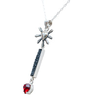 Dije Reina Corazón, joya de plata .925, con cristal Swarovski – Gabriela Sánchez (vista 4)