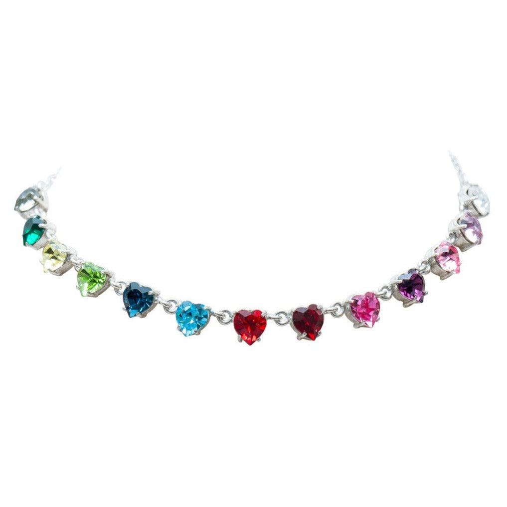 Gargantilla Corazones de la Suerte, joya de plata .925, con cristal Swarovski – Gabriela Sánchez (vista 2)