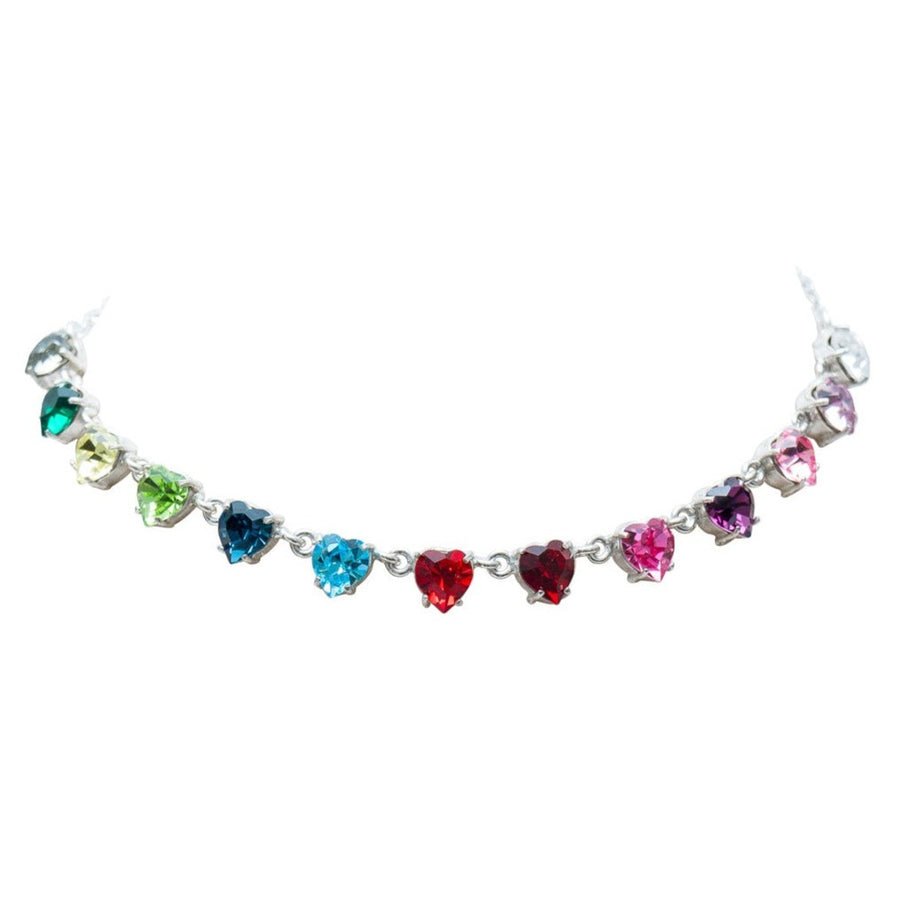 Gargantilla Corazones de la Suerte, joya de plata .925, con cristal Swarovski – Gabriela Sánchez (vista 2)