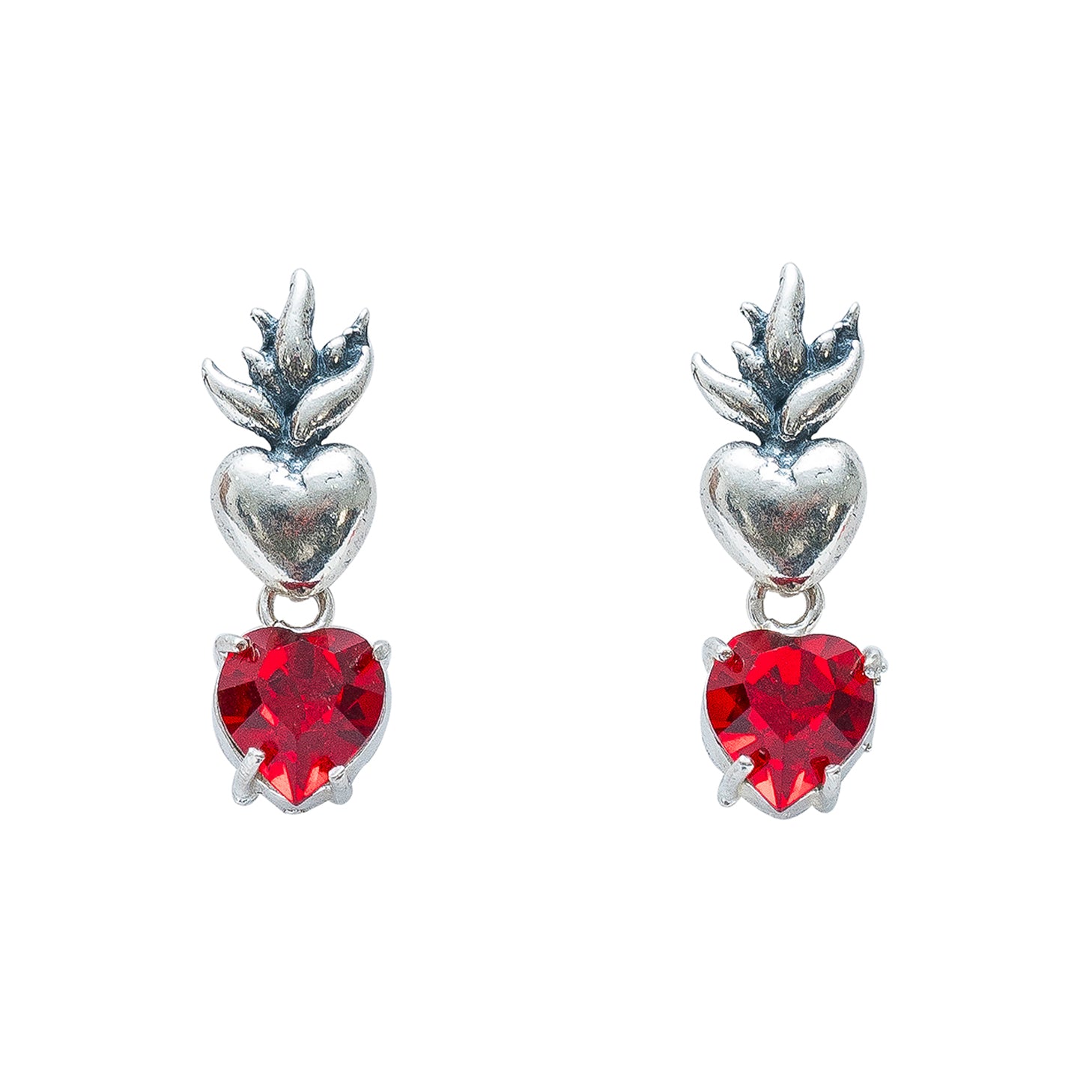 Aretes Querida Aries, joya de plata .925, con cristal Swarovski – Gabriela Sánchez (vista 2)