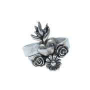 Anillo Corazón Ardiente, joya de plata .925 – Gabriela Sánchez