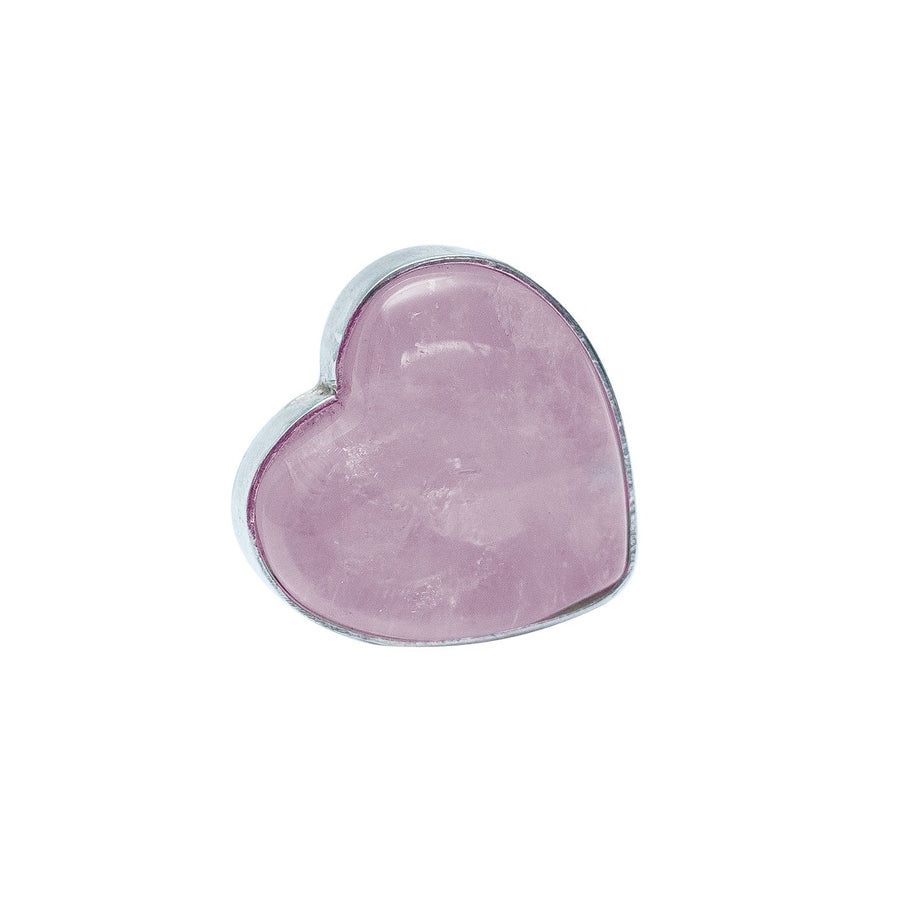 Anillo Corazón  Cuarzo Rosa de la Suerte, joya de plata .925 – Gabriela Sánchez (vista 3)