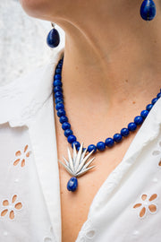 Collar Agave Sobre Lapislázuli, joya de plata .925 – Gabriela Sánchez