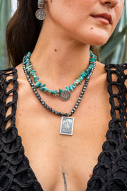 Collar Lotería Agave Maximiliana, joya de plata .925, con hematita – Gabriela Sánchez (vista 10)