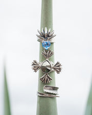 Anillo Agave Celeste, joya de plata .925, con cristal Swarovski – Gabriela Sánchez (vista 5)