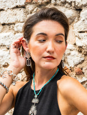 Aretes Cuarzo en Agave, joya de plata .925 – Gabriela Sánchez (vista 5)