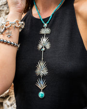 Collar Agave Cuishe, joya de plata .925, con turquesa – Gabriela Sánchez (vista 3)