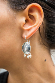 Aretes Texana con Perlas, joya de plata .925 – Gabriela Sánchez (vista 2)