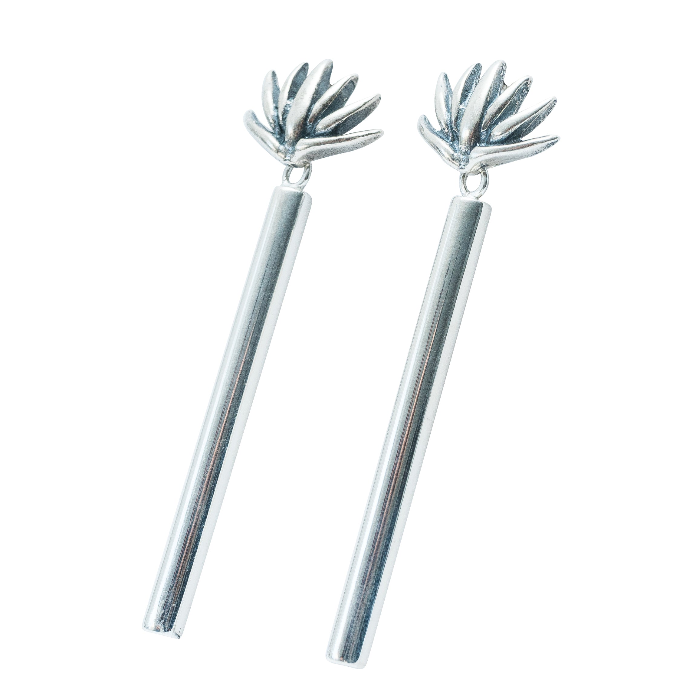 Aretes Maguey Sierra Negra, joya de plata .925 – Gabriela Sánchez