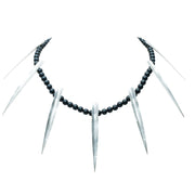 Collar Siete Direcciones, joya de plata .925, con obsidiana – Gabriela Sánchez (vista 2)