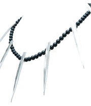 Collar Siete Direcciones, joya de plata .925, con obsidiana – Gabriela Sánchez (vista 5)