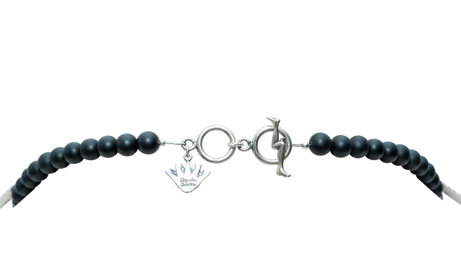 Collar Siete Direcciones, joya de plata .925, con obsidiana – Gabriela Sánchez (vista 7)