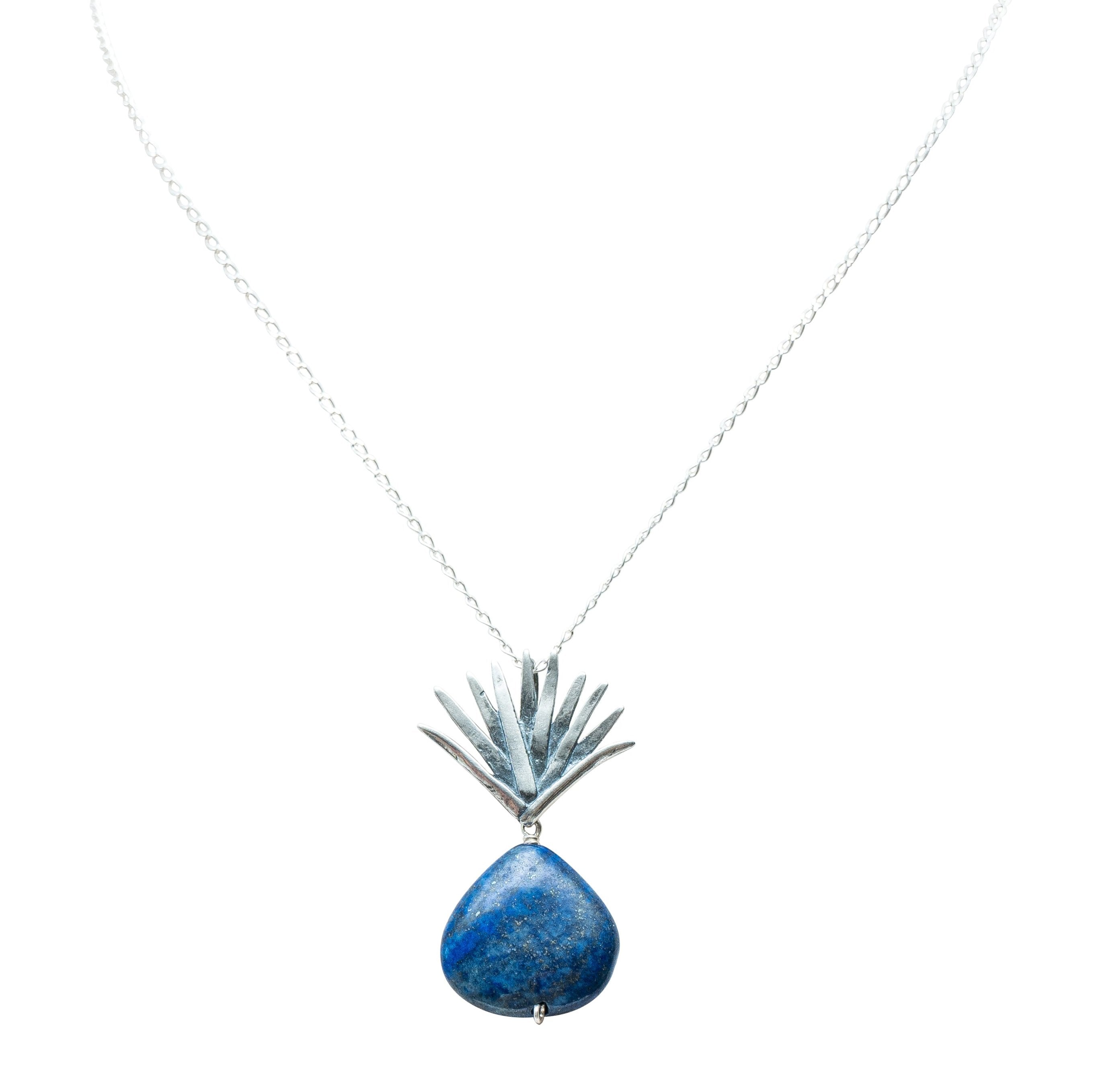 Dije Gota De Agave, joya de plata .925, con lapislázuli – Gabriela Sánchez
