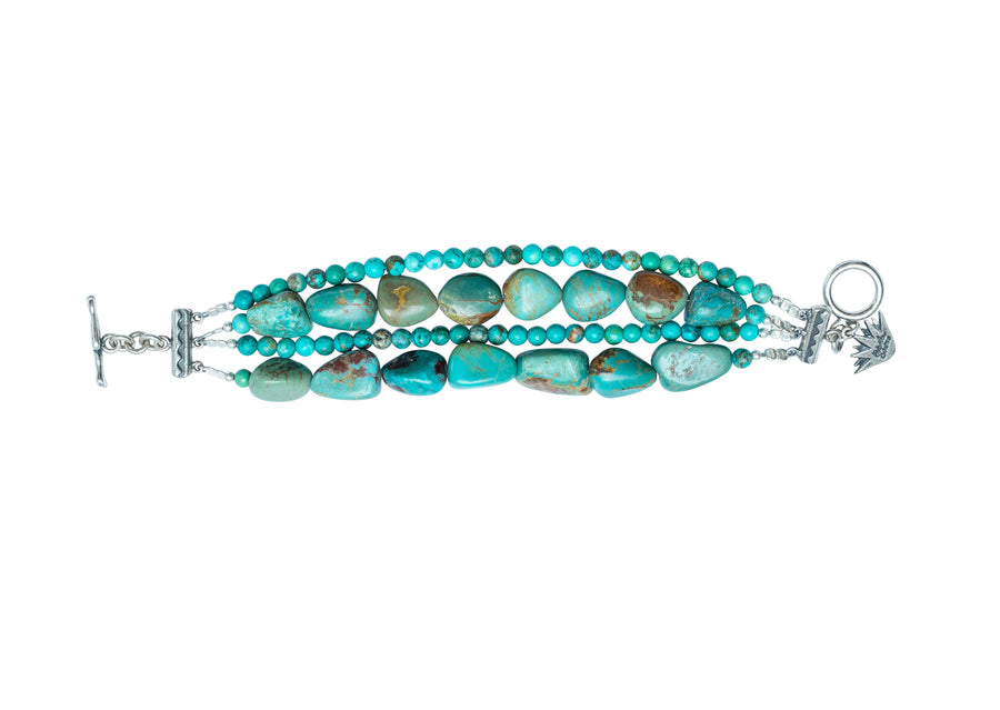 Pulsera Piel de Turquesa, joya de plata .925 – Gabriela Sánchez (vista 4)