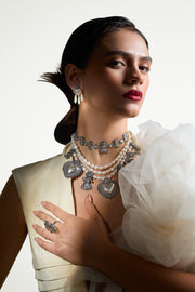 Collar Corazón de Muñeca, joya de plata .925, con perla – Gabriela Sánchez (vista 2)