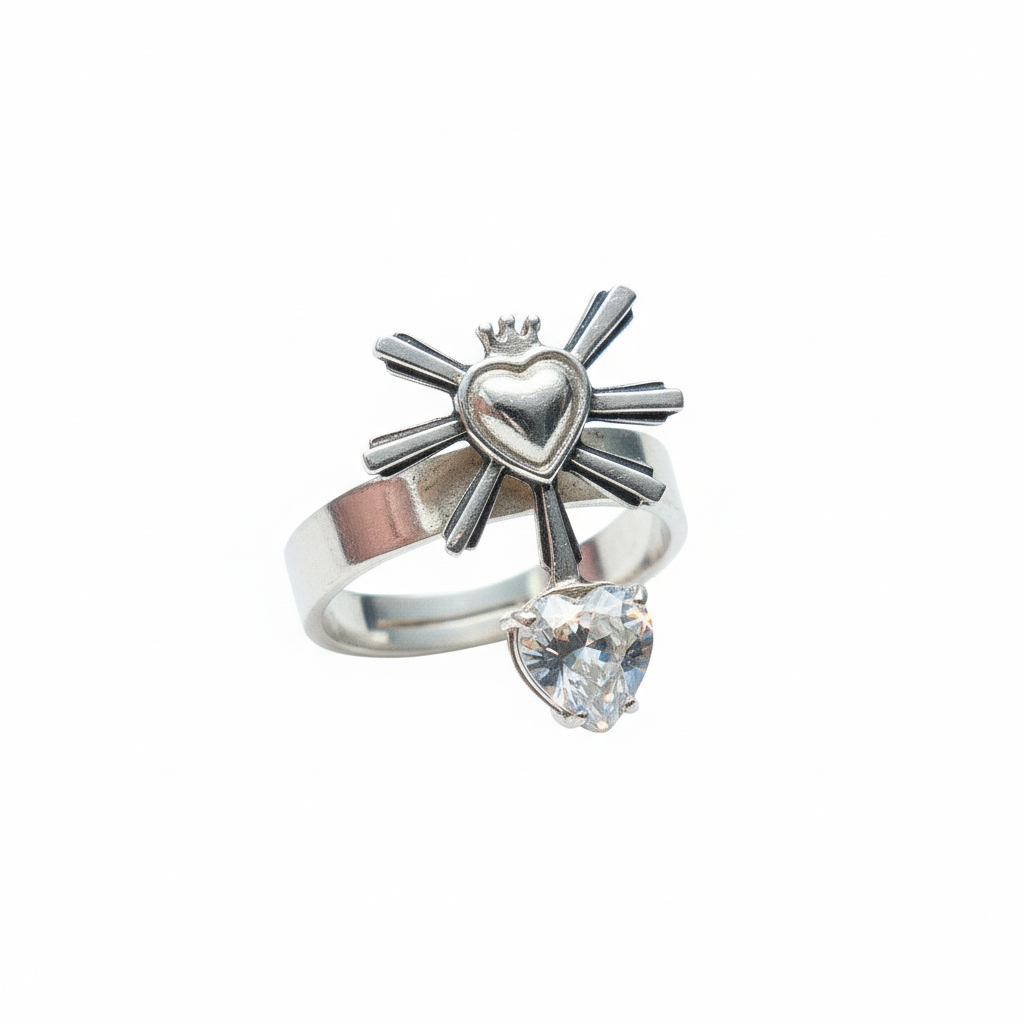 Anillo de luz, joya de plata .925, con cristal Swarovski – Gabriela Sánchez