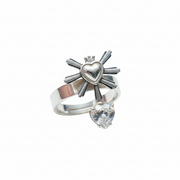 Anillo de luz, joya de plata .925, con cristal Swarovski – Gabriela Sánchez