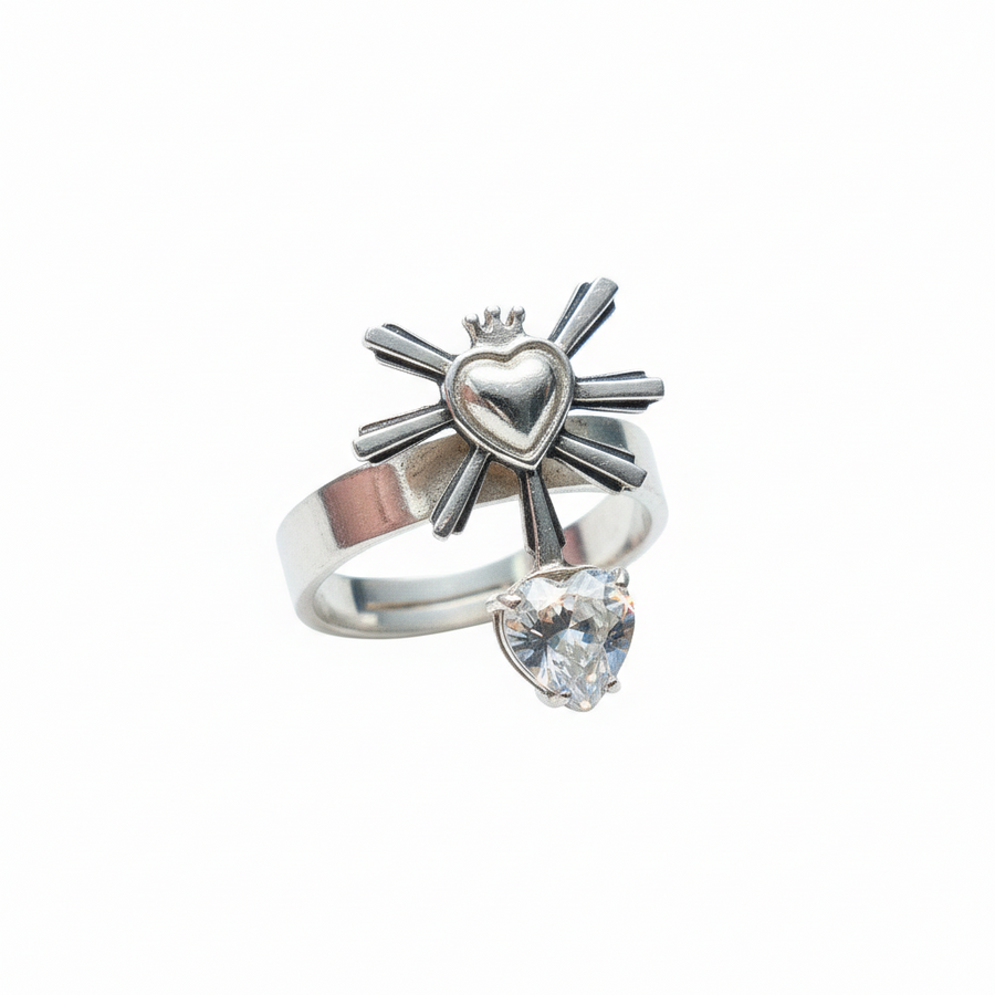 Anillo de luz, joya de plata .925, con cristal Swarovski – Gabriela Sánchez