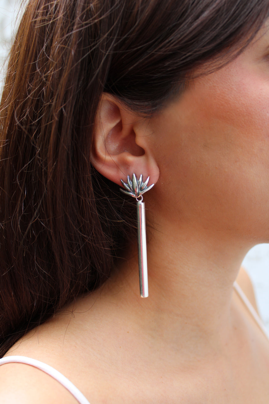 Aretes Maguey Sierra Negra, joya de plata .925 – Gabriela Sánchez (vista 2)